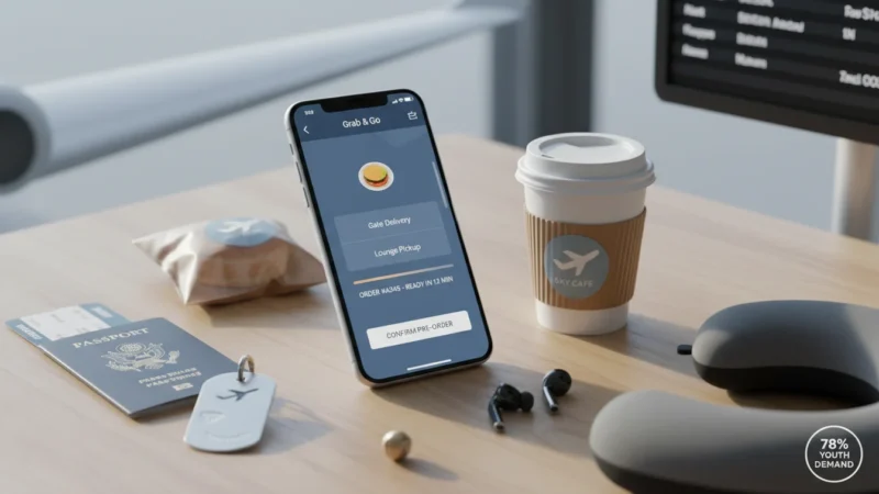 Airport Mobile Pre-Order UX: 78% of Youth Demand It in